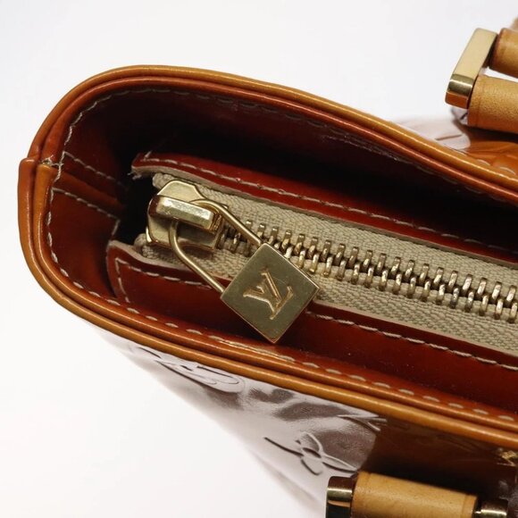 LOUIS VUITTON Monogram Vernis Houston Hand Bag Beige - Picture 8 of 14